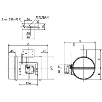 AT-100DE 鋼板 電動ダンパー 中間取付 1個 メルコエアテック 【通販