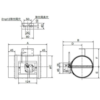 鋼板 電動ダンパー 中間取付 メルコエアテクノロジー(メルコエアテック)