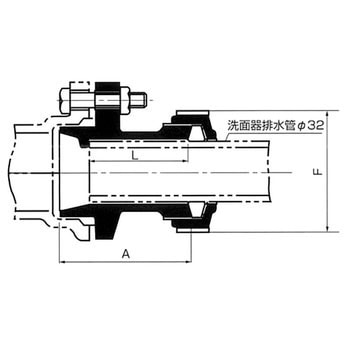 洗面器用アダプタ 排水鋼管可とう継手(MD継手) - 東亜高級継手バルブ製造