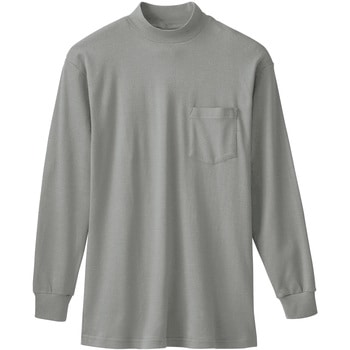 50108 長袖ハイネックTシャツ(胸ポケット付き) 桑和