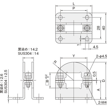 シャフトブラケット(角シャフト用) フランジ付タイプ 岩田製作所