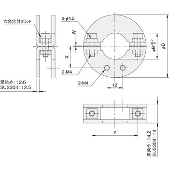 シャフトブラケット(丸シャフト用) 2ネジ穴付タイプ 岩田製作所