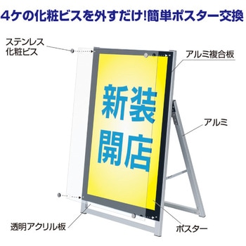 アクリルパネルスタンドAPS ロータイプ 友屋