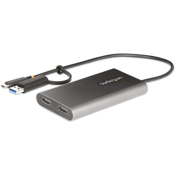 ディスプレイアダプタ/USB-CまたはUSB 3.0接続/デュアルモニター/4K60Hz HDMI/100W USB PDパススルー/ノートPC Type-A ビデオ コンバーター 分配器/パソコン タイプC 変換 StarTech.com
