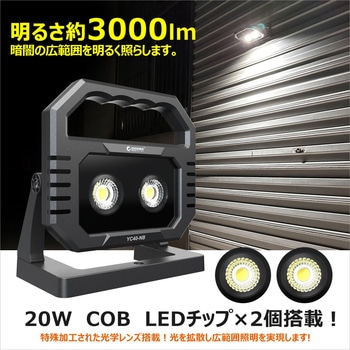 充電式スタンドライト LED 40W N50マグネット付 高演色 三脚搭載可能 GOODGOODS(グッド・グッズ)