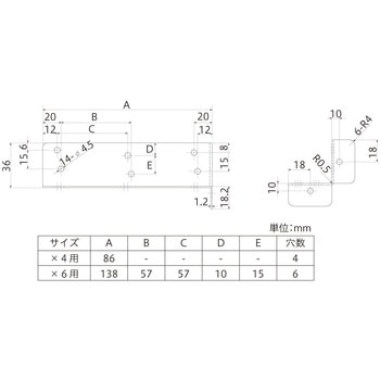 2×4材用ラクラク取付L字 八幡ねじ