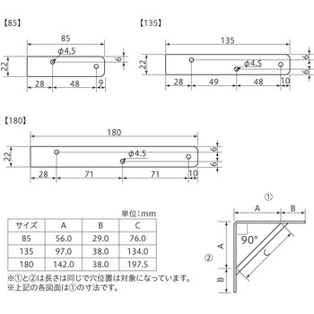 Ironna 棚受け金具 取付用ねじ付属 八幡ねじ
