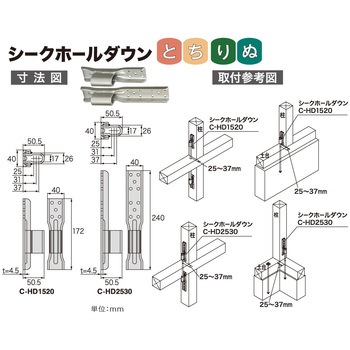 シークホールダウン 八幡ねじ
