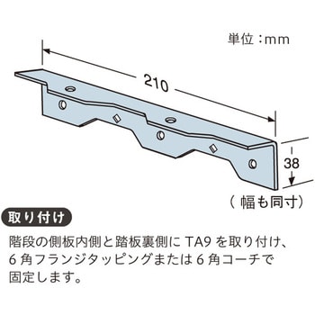 TA9 SIMPSON ステアケースアングル 八幡ねじ 1セット(10個) TA9
