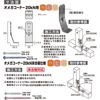 オメガコーナー 20kN 八幡ねじ