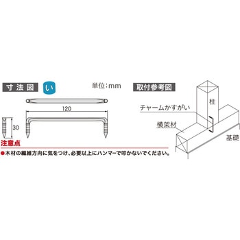 チャームカスガイ 八幡ねじ