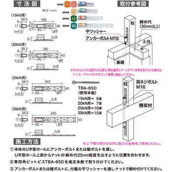 ビス止めホールダウンU 八幡ねじ