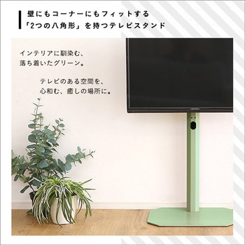 北欧インテリア 八角テレビスタンドロータイプ専用 ハードディスクホルダーセット【Vihrea -ヴィフレア-】 ホームテイスト