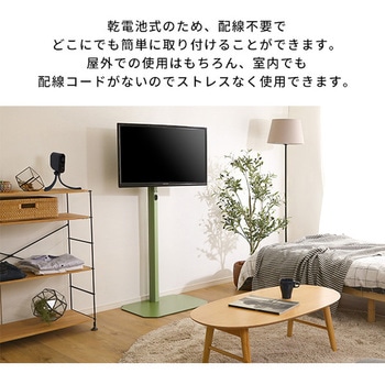 乾電池式どこでもセンサーカメラ 盗難防止ワイヤーセット ホームテイスト
