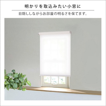 壁空け不要！つっぱりロールスクリーン　幅60cm（採光タイプ） 壁空け不要!つっぱりロールスクリーン 幅60cm(採光タイプ