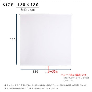 壁空け不要!つっぱりロールスクリーン 幅180cm(採光タイプ) ホームテイスト