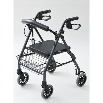 Tacaof テイコブボルサ 歩行器 介護用 バスケット付き 黒/シルバー