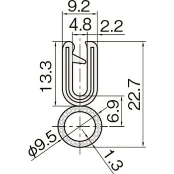 トリムシール3100シリーズ Cタイプ 材質PVC 岩田製作所