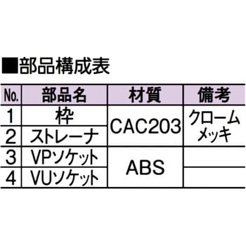 山形排水目皿(VP・VU兼用) アウス 流し用目皿 【通販モノタロウ】