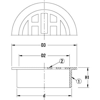 D-3VS-VP 30 ステンレス製排水目皿(VP専用) アウス 呼び30 D-3VS-VP 30