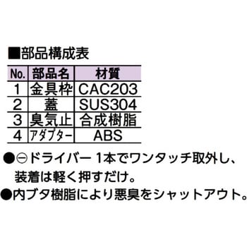 D-COV-N-PU 150 ワンプッシュ式掃除口(VP・VU兼用) 1個 アウス 【通販