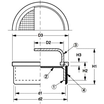 D-3BD-PU 100 カバー付防虫目皿(VP・VU兼用) 1個 アウス 【通販サイト