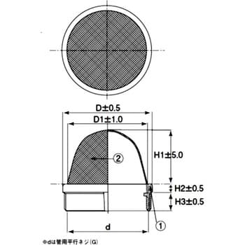D-3BQ-E 50 山形防虫目皿(内ネジ) 1個 アウス 【通販サイトMonotaRO】
