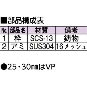 D-3BVS-PU 50 ステンレス製防虫目皿(VP・VU兼用) 1個 アウス 【通販