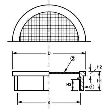 D-3BES 150 ステンレス製防虫目皿(内ネジ) 1個 アウス 【通販サイト
