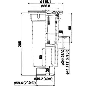 樹脂製流しトラップ アウス