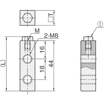 リニアストッパー(ストッパーブロック) SBDS(ボルトF) 岩田製作所