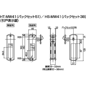 GM 引戸表示錠 - 長沢製作所