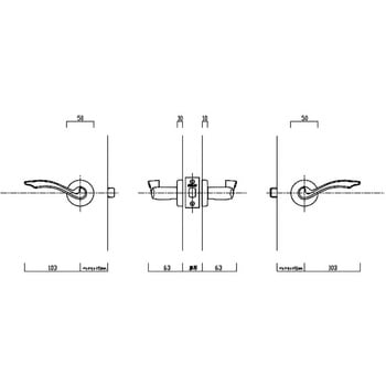 リヴィエール B2  空錠 丸座 長沢製作所