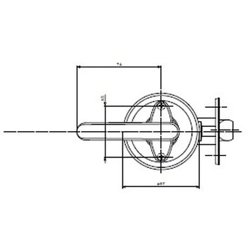 リヴィエール B2 戸襖錠 丸座 長沢製作所