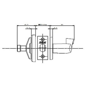 リヴィエール B2 戸襖錠 丸座 長沢製作所