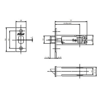 リヴィエール B2 戸襖錠 丸座 長沢製作所