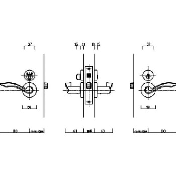リヴィエール B2 表示錠 丸座 長沢製作所
