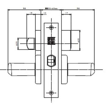 リヴィエール B4 シリンダー付間仕切り錠 丸座 長沢製作所