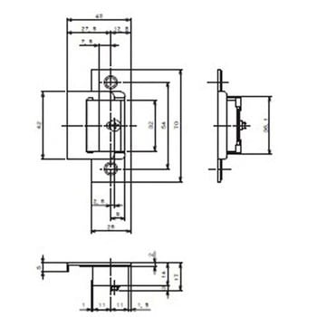 リヴィエール B4 間仕切錠 丸座 長沢製作所