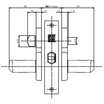 リヴィエール B4 間仕切錠 丸座 長沢製作所