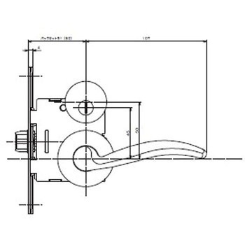 リヴィエール B4 間仕切錠 丸座 長沢製作所
