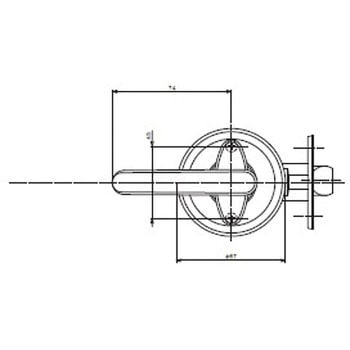リヴィエール B4 戸襖錠 丸座 長沢製作所