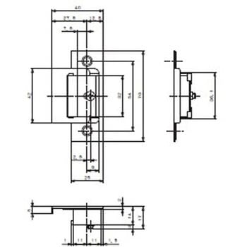 リヴィエール B4 戸襖錠 丸座 長沢製作所