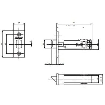 リヴィエール B4 戸襖錠 丸座 長沢製作所