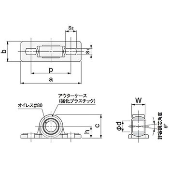 オイレスピロー#80 ピロー形ユニット オイレス工業
