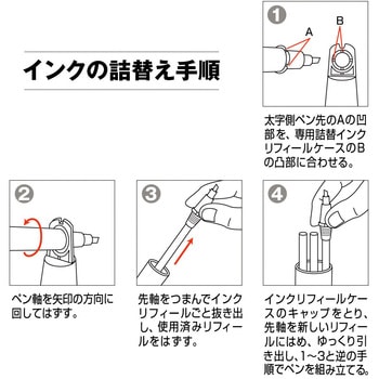 PUSR121.2 水性蛍光ペン エコライター プロパス2用詰替えインク 1箱(3