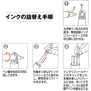水性蛍光ペン エコライター プロパス2用詰替えインク uni(三菱鉛筆)