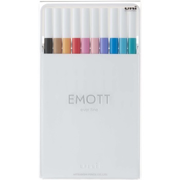水性サインペン EMOTT(エモット)セット uni(三菱鉛筆)