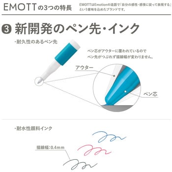 PEMSY10C.NO3 水性サインペン EMOTT(エモット)セット 1セット(10本