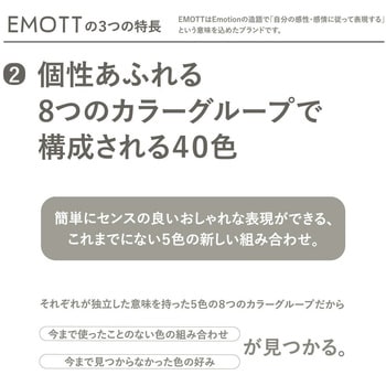 PEMSY40C 水性サインペン EMOTT(エモット)セット 1セット(40本) 三菱